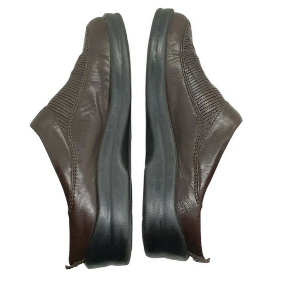 Birkenstock Unisex Footprints Brown Leather Casual Mule Flats Sz EU 42 Narrow - Picture 4 of 13